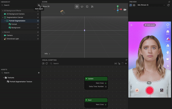 add sphere in hierarchy panel
