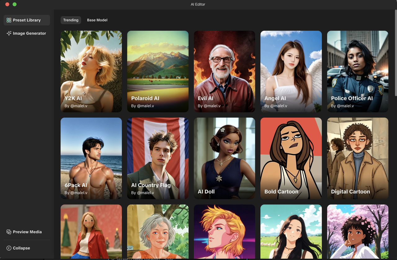 preset library