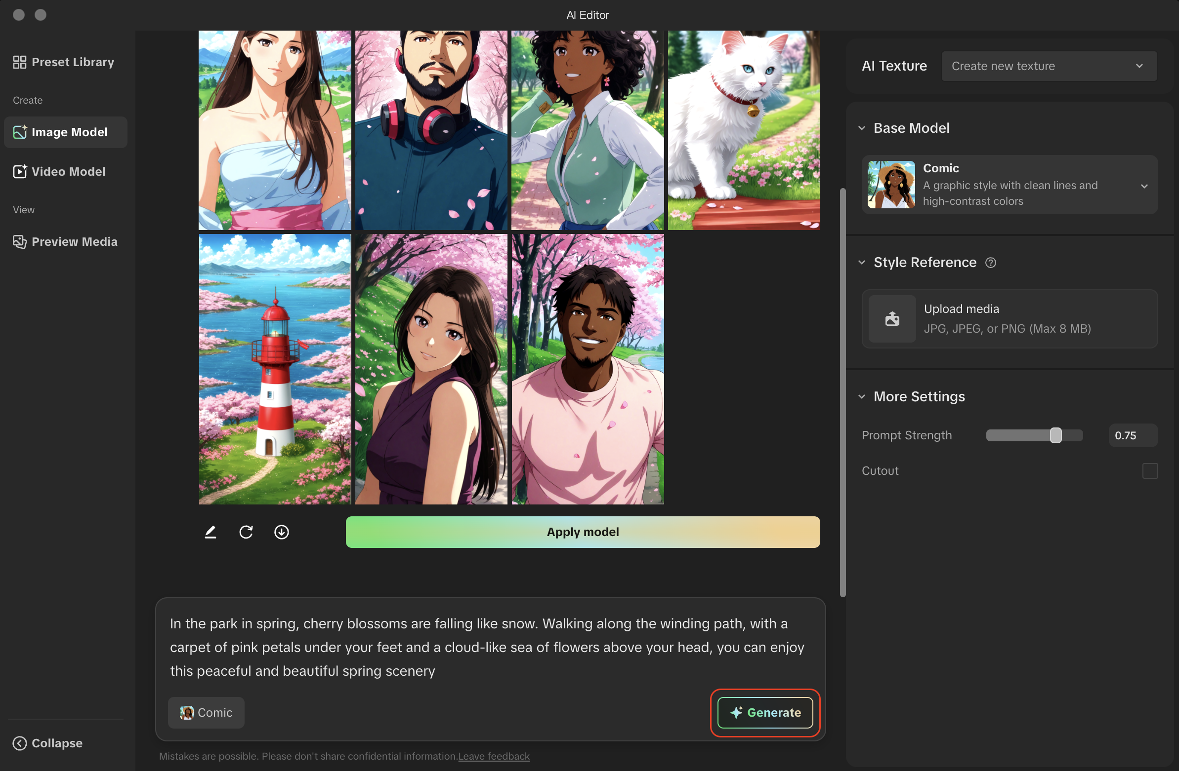 preview media generated images