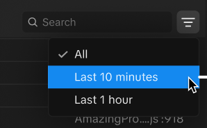 time range filter