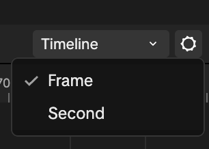 change view from frame to seconds