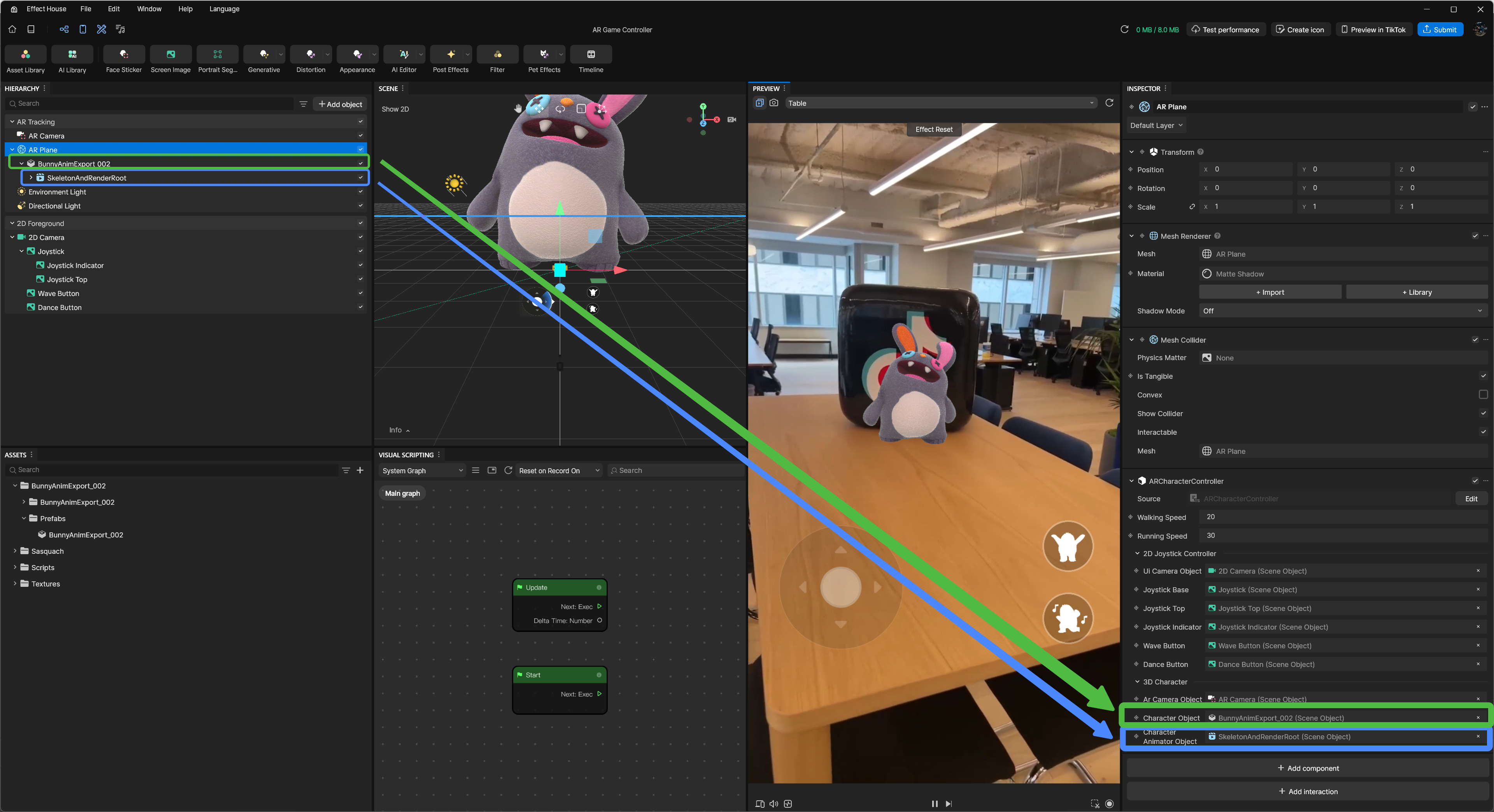 assign character components demo