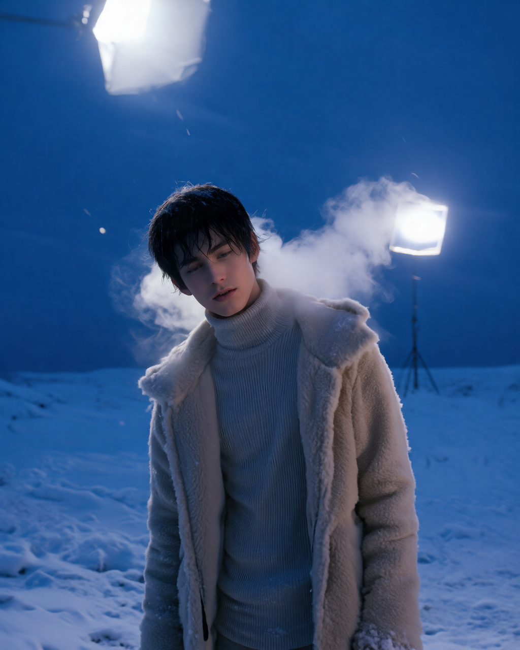 Generated effect: man in snow