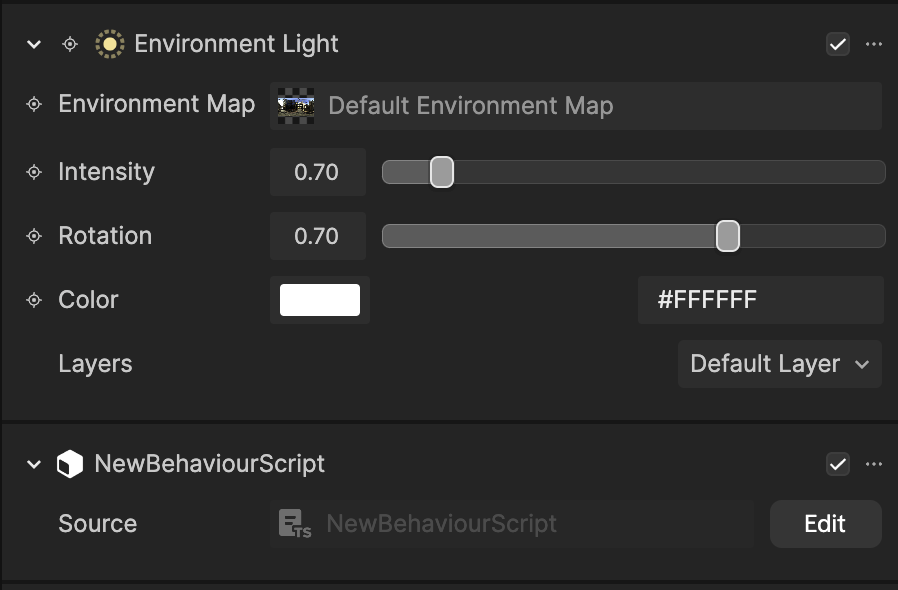 add component from inspector added