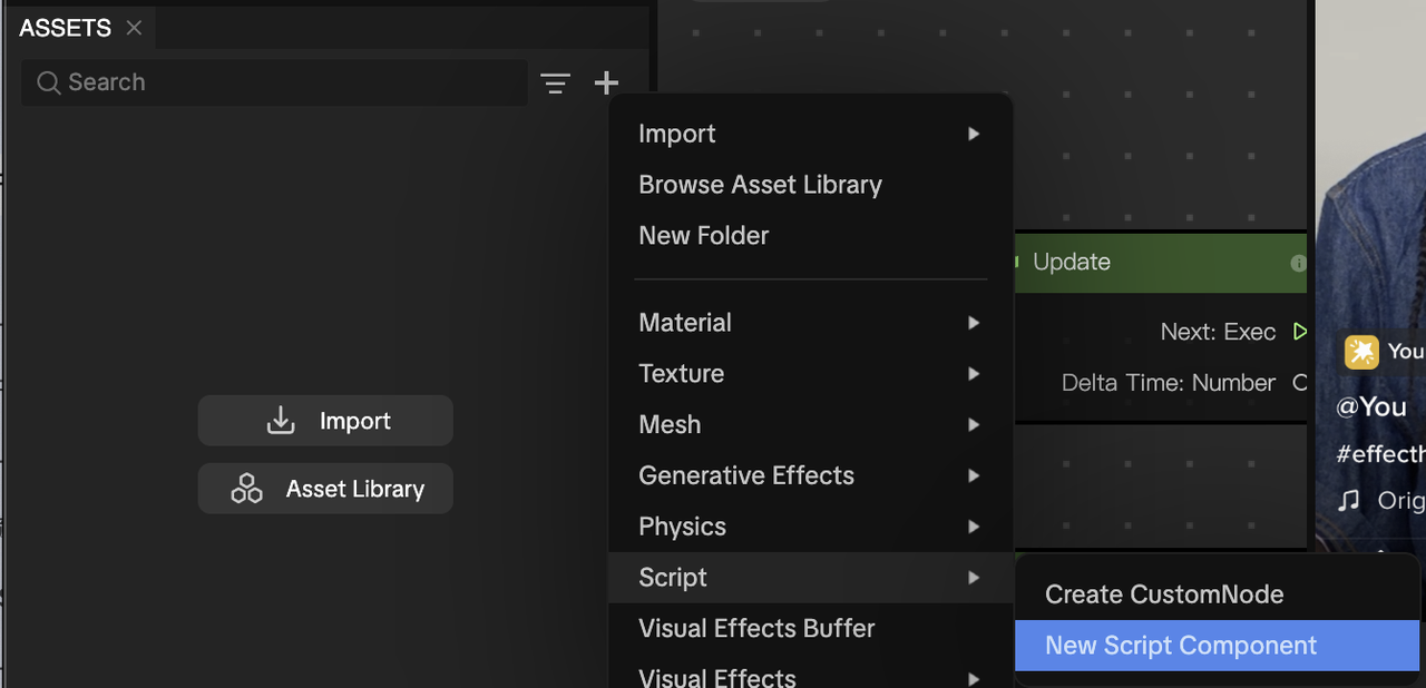 create a new ts script