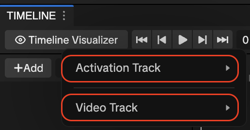 add an object or asset to timeline