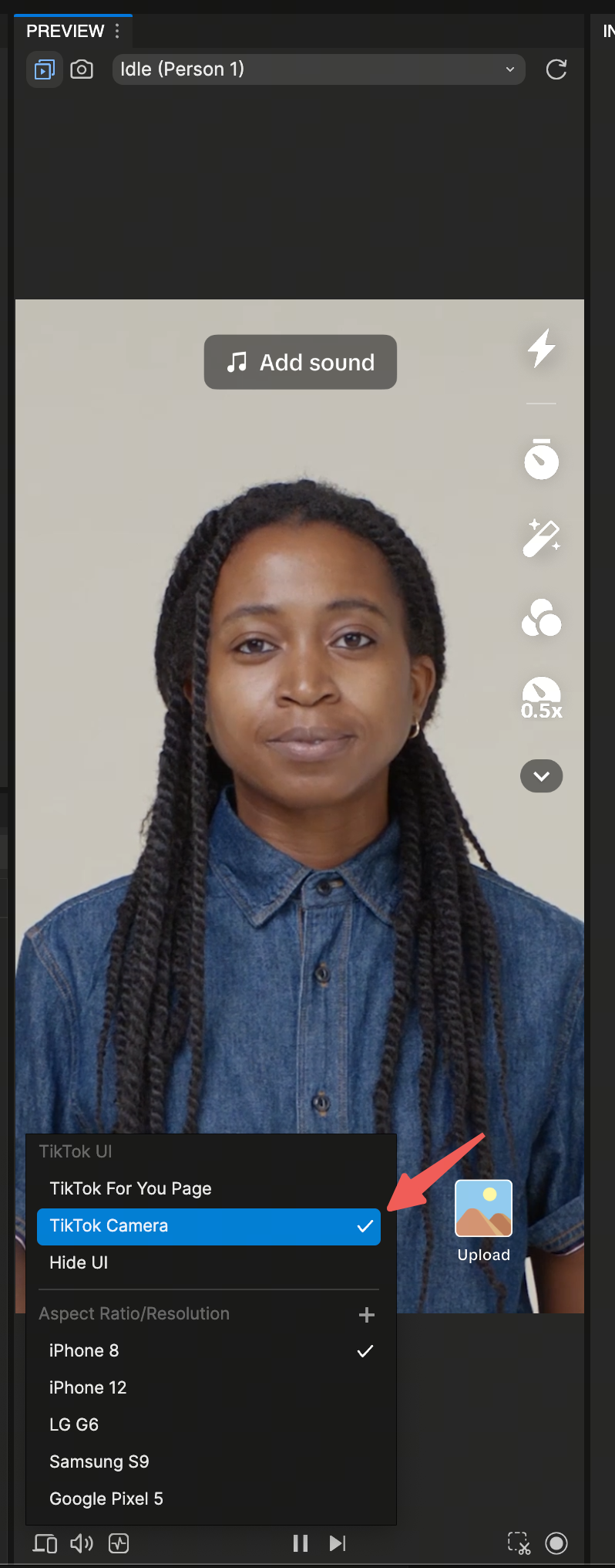 Change UI in Preview panel