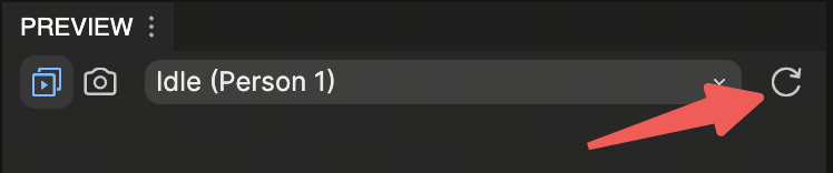 Preview panel reset button