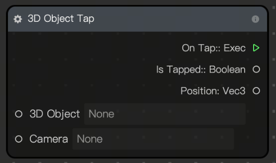 3D Object Tap Node