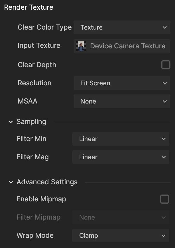 render texture properties