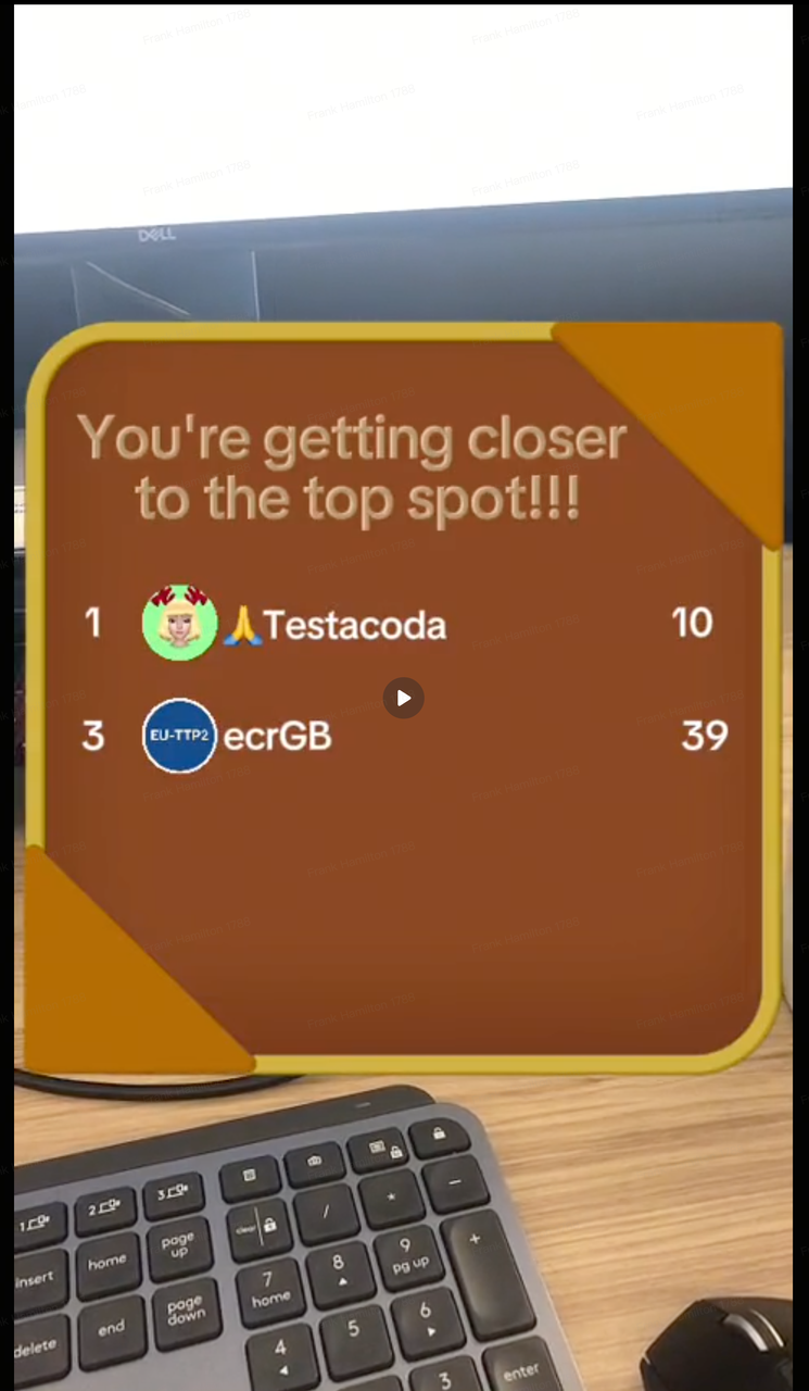 Display First Place and Current Creator Ranking demo image