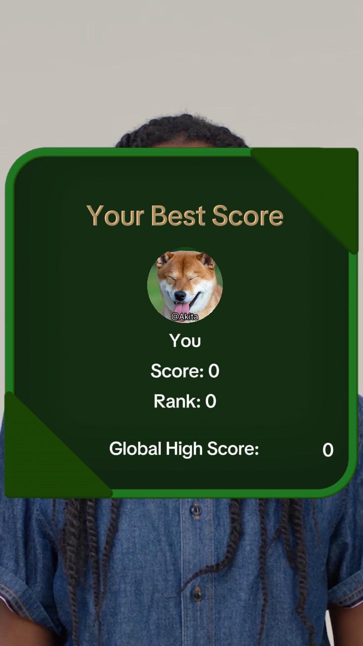 Display Top Score and Current Creator Rank and Score demo image